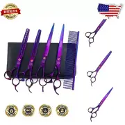 High-Performance Dog Grooming Scissors - Titanium Coated & Comfortable Grip