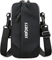 Bum Bag for Men and Women, Arm Bag, Fanny Pack, Sports Belt, Mobile Phone Belt, Small Shoulder Bag for Running, Black, One Size, black, One size