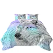 Pastel Dream Wolf Coverlet