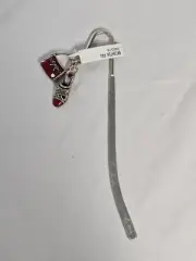 NOS Brighton Hook Bookmark 5.5" Shoe and Purse Charms Red Enamel Vintage
