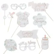 Baby Shower Baby in Bloom Photo Booth Props Ginger Ray - Baby Shower Party