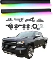 BJOHQ Electric Running Boards Compatible for Chevrolet Silverado 1500 2014-2018 with Light, SUV, Off-Road & Pickup Trucks - Retractable Truck Steps & Nerf Bars