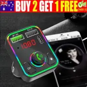 Car Bluetooth FM Transmitter Wireless USB Charger MP3 Player Handsfree KZ