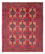 Vintage Hand-Knotted Area Rug 3'8" x 4'7" Traditional Wool Carpet