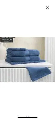 Sheridan Luxury Egyptian Face Washer|Hand Towel|Bath Towel| Bath Sheet|Blue