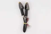 BLACK 12V LED REC REG Indicator Turn Signal Light PIT Dirt Motorcycle Bike MX