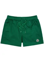 Moncler Logo Shell Swim Shorts - Green M