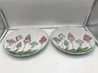 Inhomestylez Ceramic 10in Christmas Retro Ornament Plate Set For 2 CC02B310221