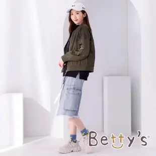 【betty’s 貝蒂思】LOGO軍風飛行外套(墨綠)