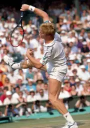 Boris Becker of Germany at Wimbledon July 1991 Becker lost the fin- Old Photo 6