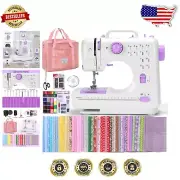 Lightweight Mini Sewing Machine Kit: 12 Stitches, Double Thread & Accessories