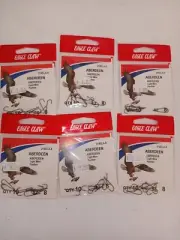 6 Eagle Claw 214ELA-8 #8 10Ct Bronze Wire Aberdeen Hooks