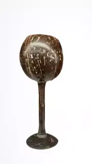 High Quality Wine Glass Coconut Shell Handmade 100% Eco Friendly Cup Ceylon New