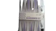 Skyline Backgammon Acrylic Set Clear and Black - NEW G9