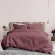 Leonardo Deep Pink Embossed Quilt Cover Set
