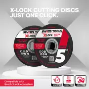5" 125mm Swarts Tools Angle Grinder Cutting Wheel Discs for Bosch X Lock System