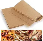 Food Basket Liners, Grease Resistant Wax Paper Sheets for Food, Oil Resistant Paper for Chips, Fried Chicken Sandwich Wrapping Paper for Party Not for Baking Oven/Air Fryer by FUNZON (Brown)