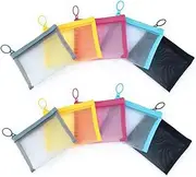 10Pcs 5-Color Mesh Zipper Pouch Bag Mini Zipper Mesh Bag,Mesh Zipper Pouch Bags Mini Zipper Mesh Bags Small Beauty Makeup Lipstick Bag,5-Color Mini Zipper Mesh Pouch Mesh Makeup Bag Mesh Zipper Pouch