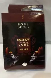 Soul Sticks Palo Santo Backflow Incense Cone New Box of 10 Cones Divine Supplies
