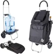 dbest products Bigger Trolley Dolly, Black Shopping Grocery Foldable