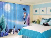 3D Moon house 6 Blockout Photo Curtain Printing Curtains Drapes Fabric Window AU