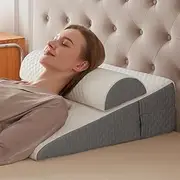 Simpledad Wedge Pillow with Adjustable Pillow, 7.5" Wedge Pillow for Acid Reflux and Back Pain Relief, Snoring, Bed Wedge Pillow for Sleeping After Surgery. Cooling Memory Foam Top