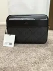 Oroton Harvey Black Signature Genuine Leather Camera Crossbody Shoulder Bag