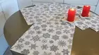 Table Runner Christmas Fabric Holiday White Rectangular Naperon Waterproof cover