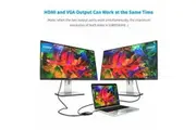 USB C to 4k HDMI 1080P VGA UHD Multi Screen Monitor Display 2 in 1 Adapter