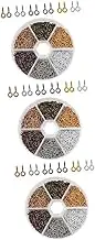 OSALADI 3sets Rustproof DIY Art Supplies Alloy Eye Pin Screw Hooks for Necklace Making 600pcs*3