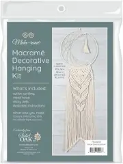 Solid Oak Macrame Decorative Hanging Kit-Moon Dreamcatcher