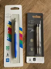 Parker Original JOTTER Ballpoint Pen(Blue Barrel),Medium Point + 2 Black Refills