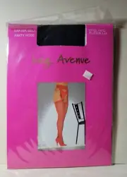 New Leg Avenue Garter Belt Pantyhose Plus Size 1X-4X Lace Waistband Black NWT
