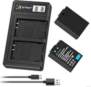 Artman 1600mAh EN-EL25 EN-EL25A Battery 2-Pack and USB-C LCD Dual Charger Compatible with Nikon Z30 Z50 ZFC Camera 4241 ENEL25 EN-EL25a Battery, MH-32 Charger