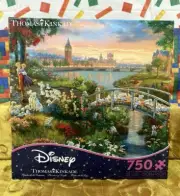 NEW Disney Puzzle 101 Dalmatians Thomas Kinkade 750 PIECE Jigsaw Free Shipping