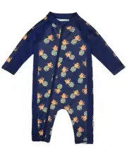 Swimzip Long Sleeve Swim Suit Bathing Suit UPF 50+ Size 0-6M PINEAPPLE
