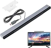 USB Sensorleiste für Nintendo Wii/Wii U-Konsole, Verkabelte Infrarot IR Signal Ray Sensor Bar, Infrarot IR Ray Motion Sensor Signal Empfänger für Wii und Wii U Konsole mit Transparentem Ständer