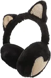 [TINEASUR] Cat Ears Fleece Ear Muff Ear Cartoon Ear Warmer Lovely Earmuff Ear Muffs Warm Keeping Ear Muff Ear Warmers for Women Animal Ear Earmuff Men Earmuff Plush Grey