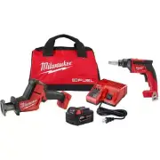 Milwaukee HACKZALL Reciprocating Saw Kit + Drywall Screw Gun 18V Li-Ion Cordless