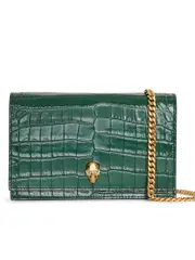 Alexander Mcqueen Small Skull Bag in Emerald Green