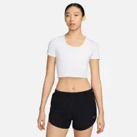 在飛比找Yahoo奇摩購物中心優惠-NIKE 上衣 女款 短袖上衣 運動 瑜珈 短版 AS W 