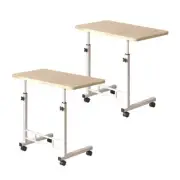 NNEAGS 2X 40x80cm White Maple Bedside Table Movable Bedroom Desk Student Compute