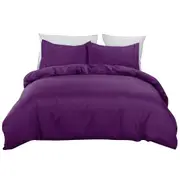 Purple Soft Quilt/Duvet/Doona Cover Set Single/D/Queen/King/Super King Size Bed