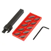 MGEHR1212-3 Lathe Cut Off Grooving Parting Tool Holder With Inserts