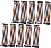 SHINEOFI 10Pcs Ribbon Jumper Wire Preformed Breadboard Connection Cables for Solderless Breadboard Wires Flexible Durable Jumper Lines for Projects