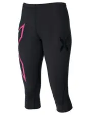 2XU | Womens Compression 3/4 Tights ( Black/Musk ) SAVE $$$