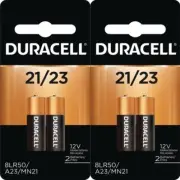 4 Pack Duracell A23 21/23 12 Volt MN21 MN23 23AE GP23 23A 23GA Batteries (2X2)