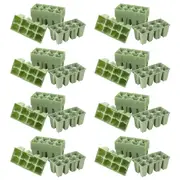 8x 8pc Homeleisure GYO 8-Cell Plastic Seedlings Tray Planting Propagation Sage