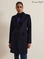 Phase Eight Blue Lydia Wool Coat (AK0855) | $247