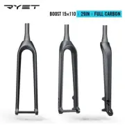 MTB Fork 27.5/29" Thru Axle 15x110mm Carbon Mountain Bicycle Fork 1-1/8"-1-1/2"